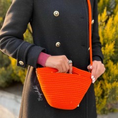 کیف دخترانه کنفی گلدونی